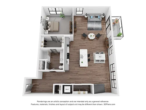 Floor plan Loft L6 - Riverfront
