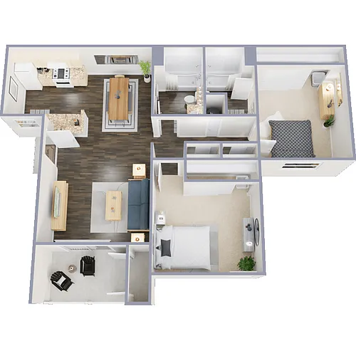 Floor plan 2 Bed 2 Bath
