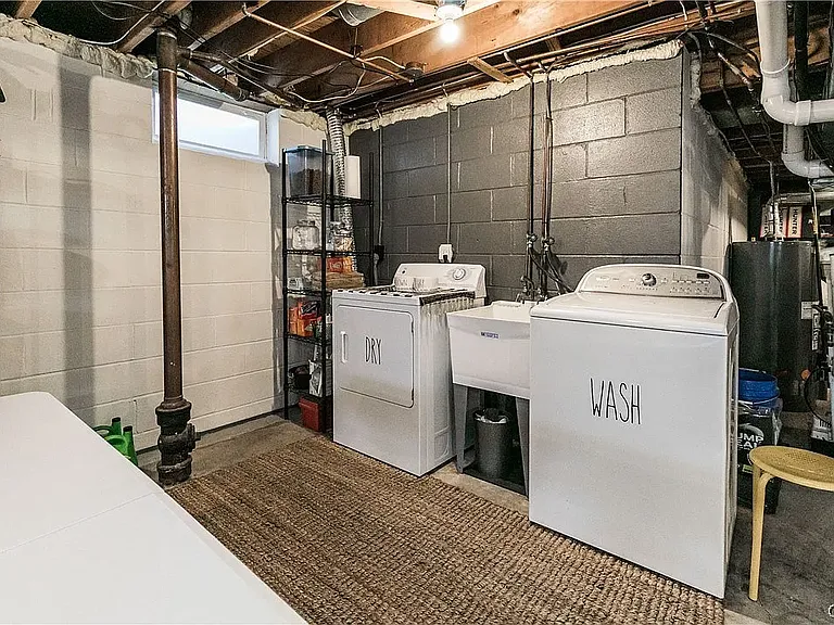 Laundry area in Basement