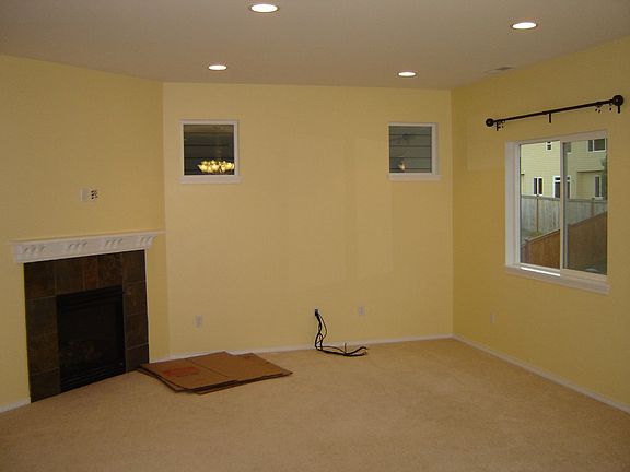 Family room with gas fireplace