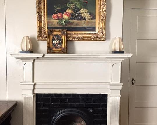 gas burning fire place