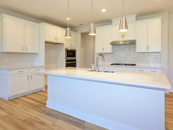 Stunning Gourmet Kitchen with striking white cabinetry
