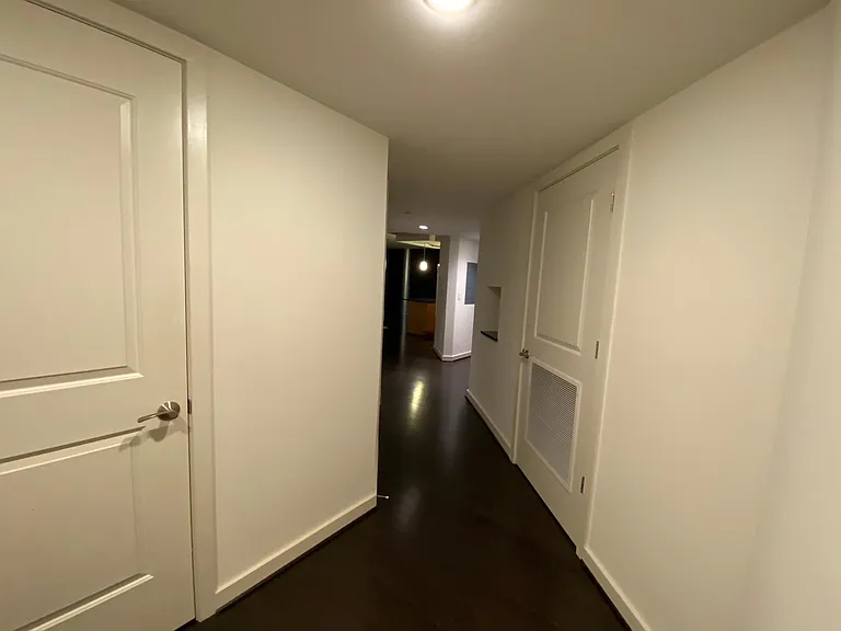 View from entrance (coat closet on left / utility closet on right)