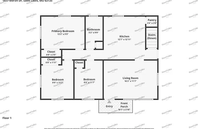3 bed, 1.0 bath, 936 sqft, $1,380 — Photo 3