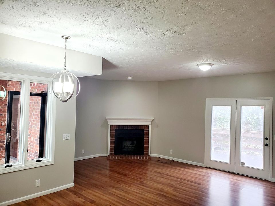 Huge living area on main floor with fireplace