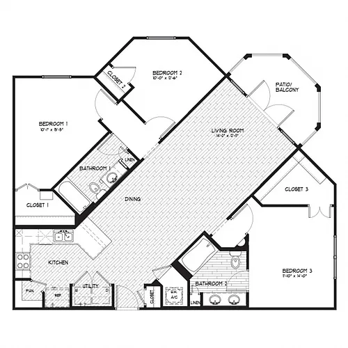 Floor plan C1 - Harbor Shores I