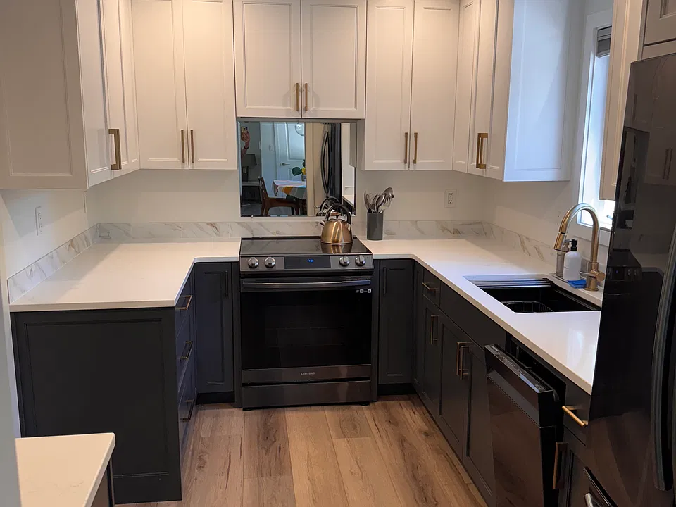 Quartz counters, new cabinetry & appliances.