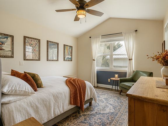 Large Master bedroom can easily fit a King. Also has a walk in closet for his all your clothing storage