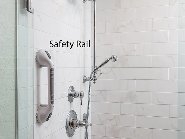 Refresh in the Primary Bathroom with a deep walk-in shower