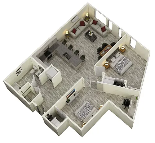 Floor plan 2-Bed E