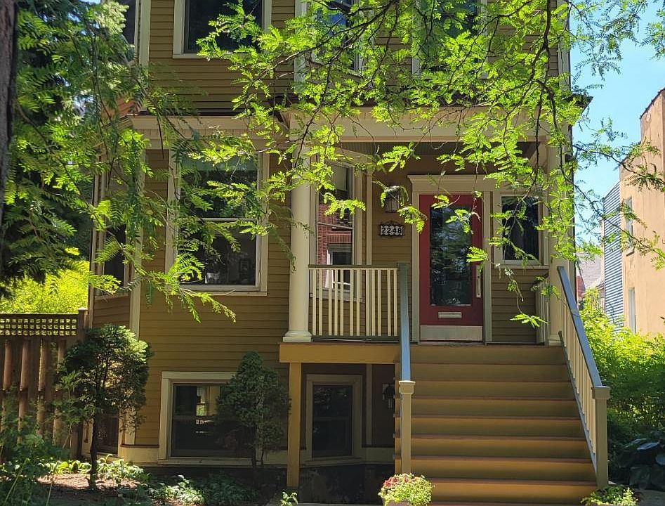Front of Building. Apartment is the top 2 floors.
