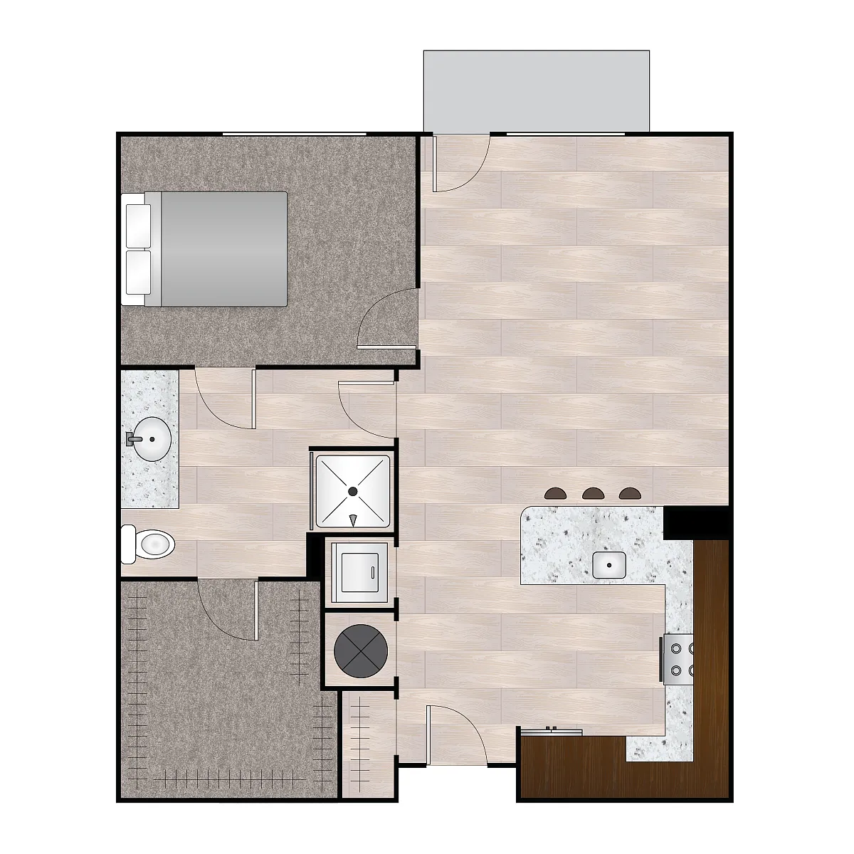 Floor plan A Cinque 747 sqft - 771 sqft