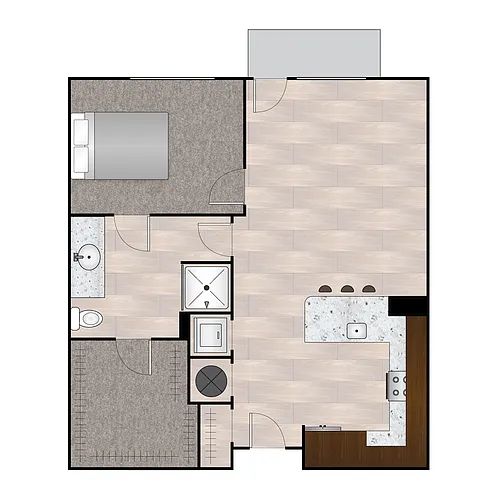 Floor plan A Cinque 747 sqft - 771 sqft