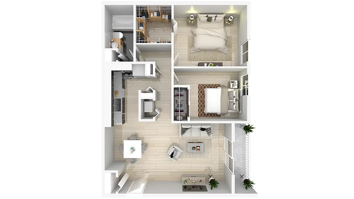 Floor plan 2 X 1