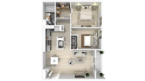 Floor plan 2 X 1
