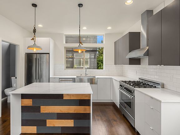 Open kitchen with Bertazzoni gas oven