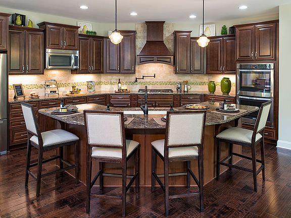 Kitchen with island and custom cabinets