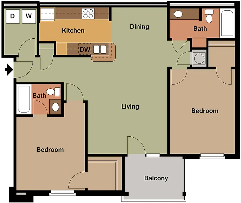 Floor plan Two Bedroom