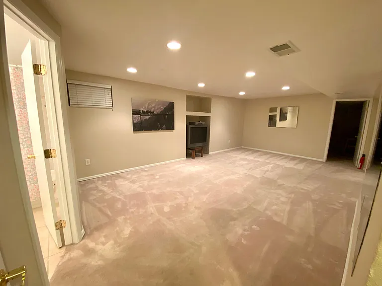 Downstairs large living area.