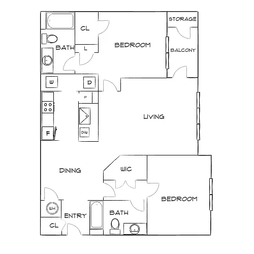 Floor plan Design 2B Premier 2