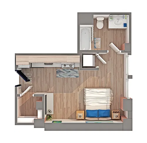Floor plan Studio - A