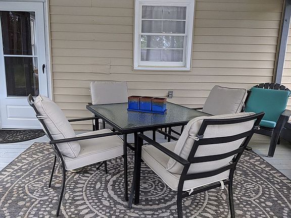 Screened-in back porch