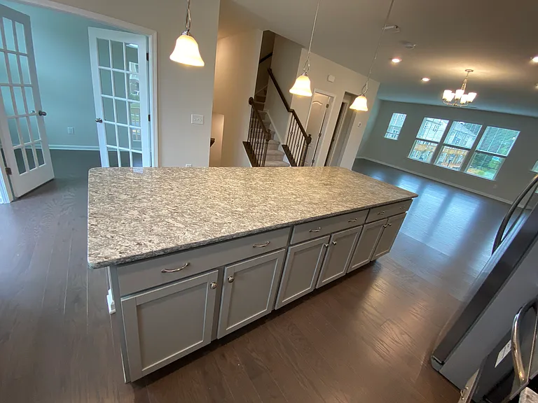 Kitchen Island looking into study.