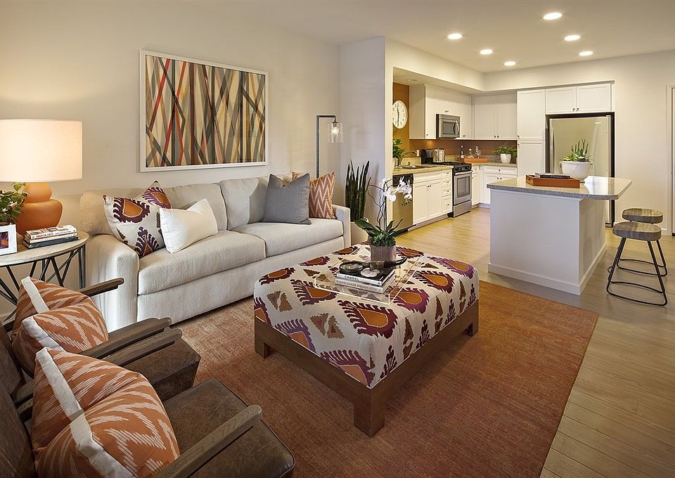 Living room and kitchen