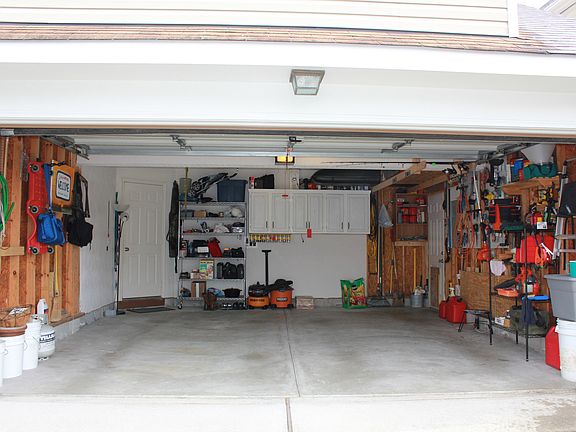 Garage has plenty of storage