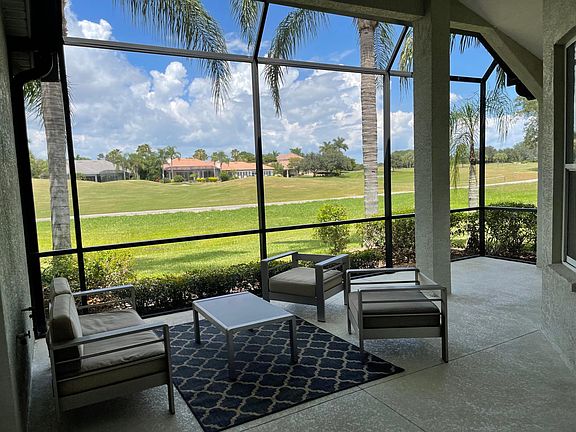 Lanai with golf course view