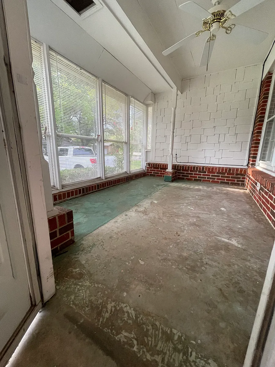 The covered porch in the front of the house. - 3110 Sheridan Dr