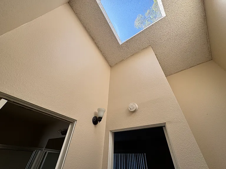 One of the charming features of this unit, the sky lights through out.