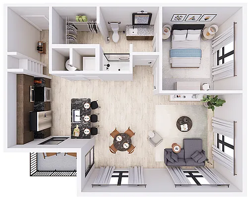 Floor plan Trace-1E