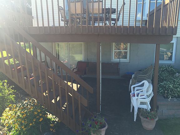 Back walkout deck and patio