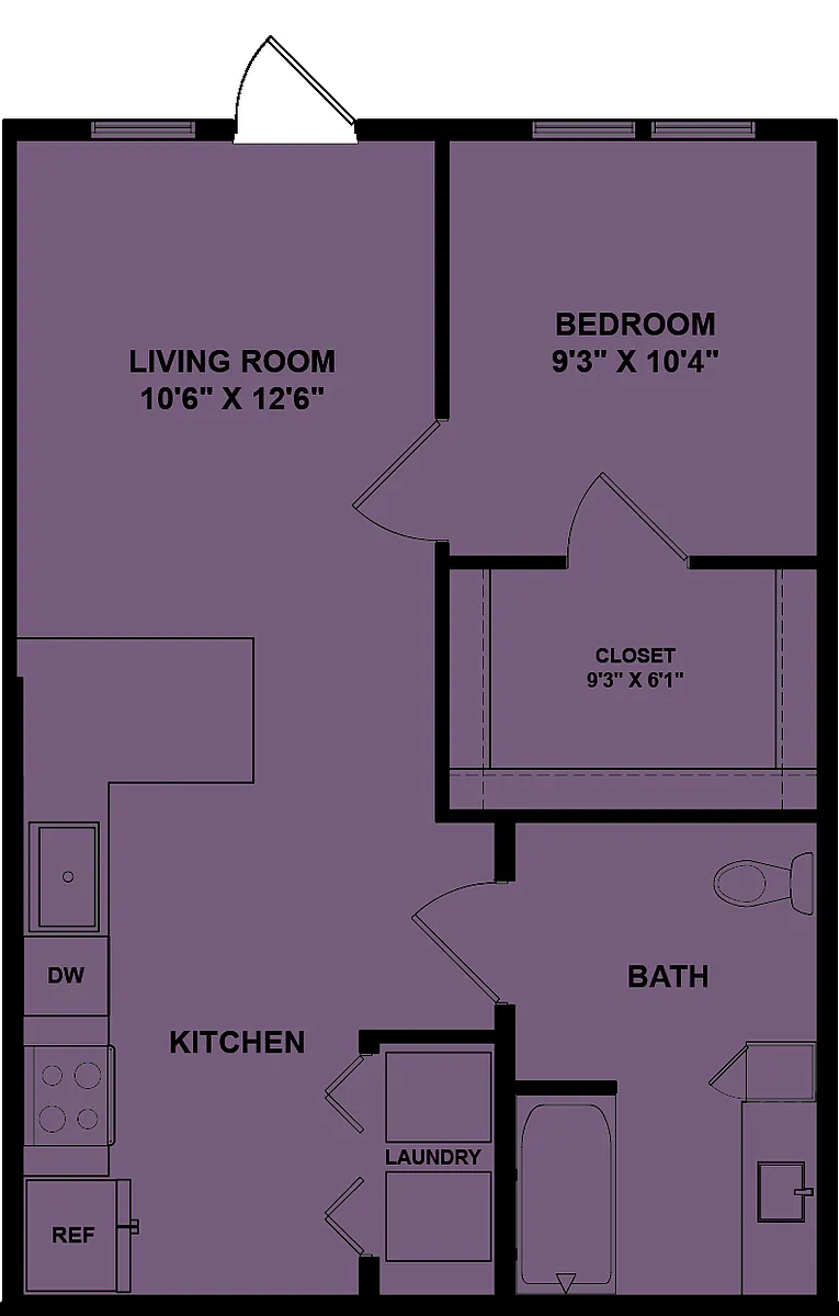 Floor plan A1 Accessible 60%