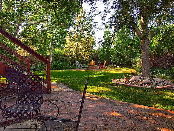 Landscaped and private yard