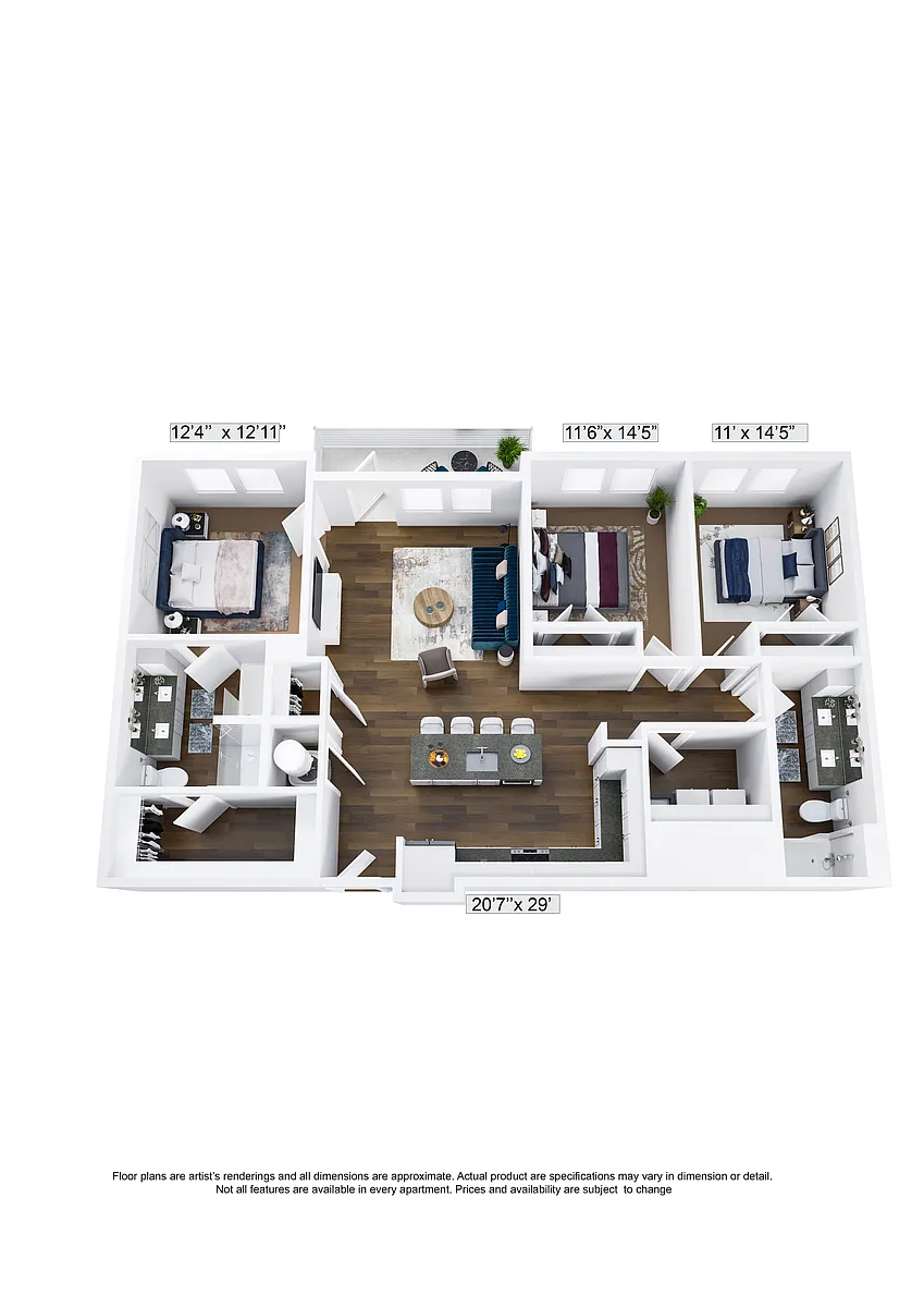 Floor plan Gratefully | 3 Bed | 2 Bath