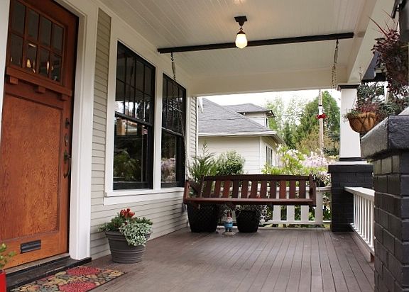 Front porch--original door