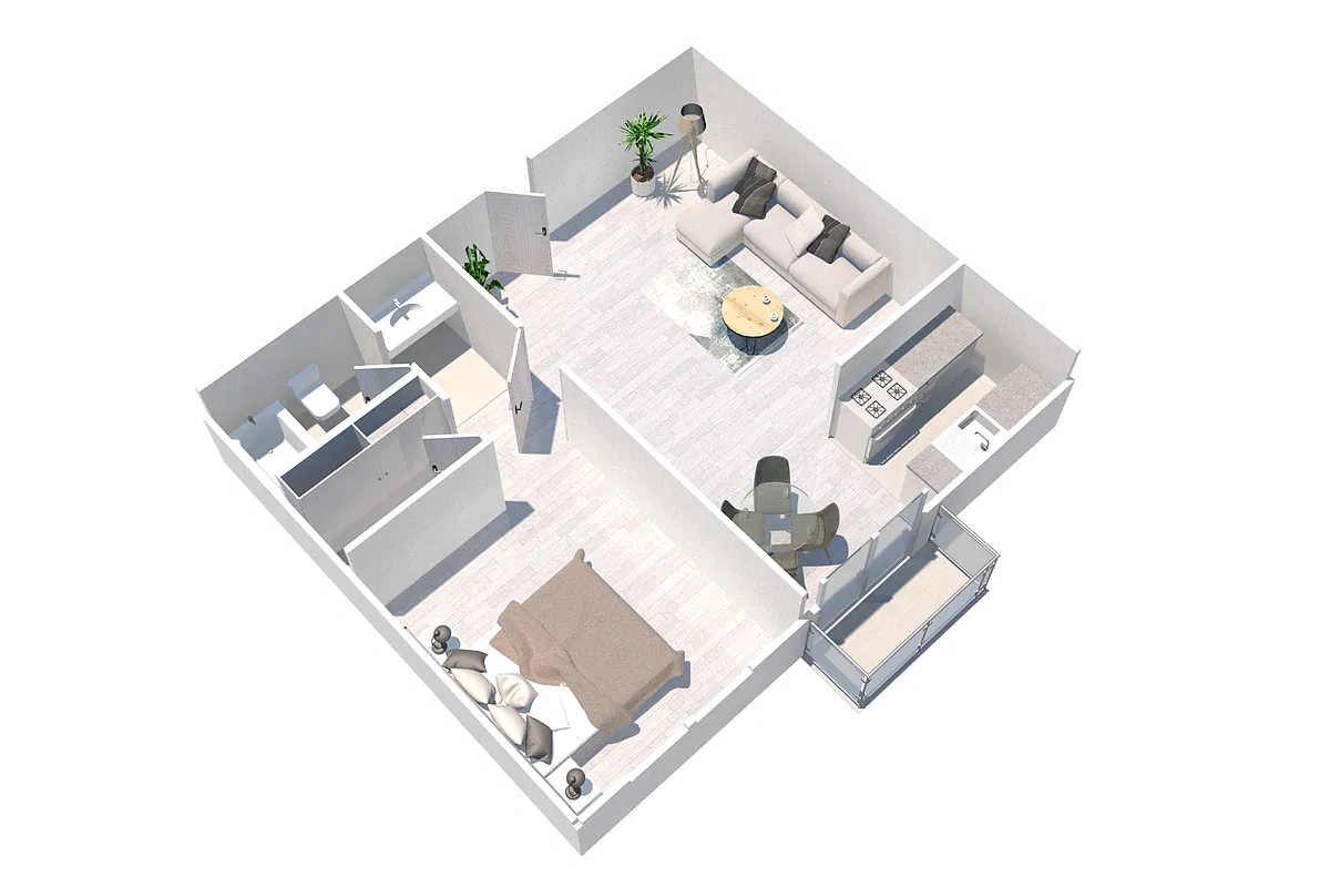 Floor plan One Bedroom