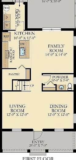 First Story Living Are Floor Plan