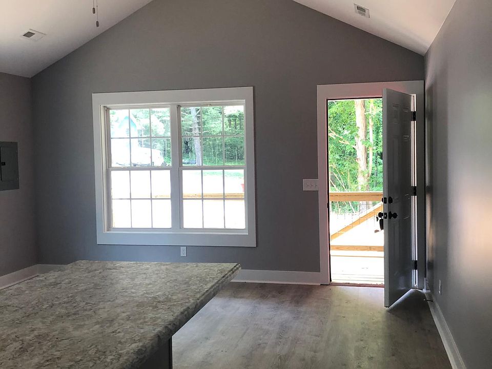 Vaulted ceilings in living room