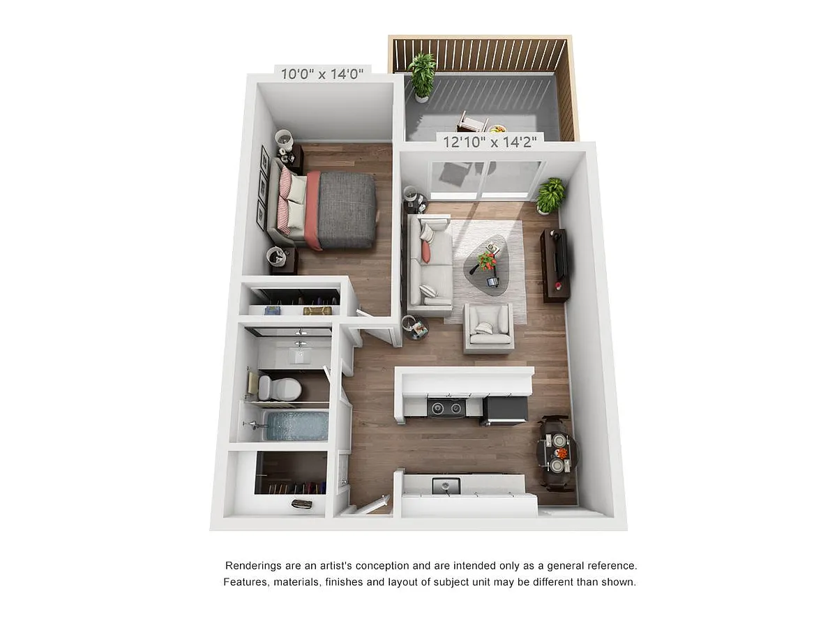 Floor plan 1X1 G
