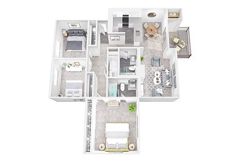 Floor plan Willow- Three Bedroom