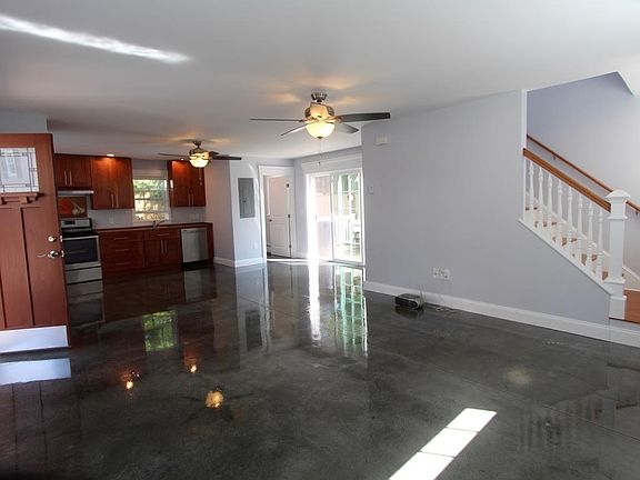 Living room looking into Kitchen/dining room