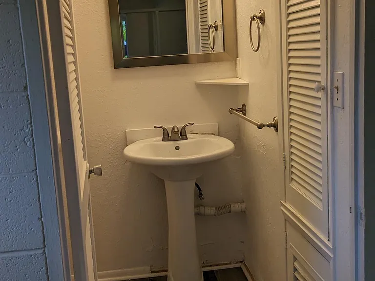 Private bathroom. New fixtures. Extra storage space in bathroom closet.