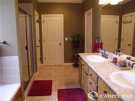 Length of large Master Bathroom.