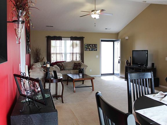 Kitchen through living area