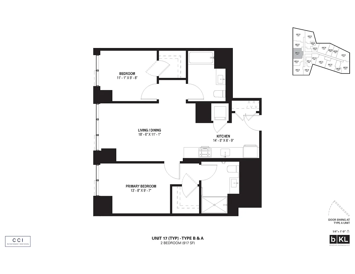Floor plan Tier 17 - Two Bedroom