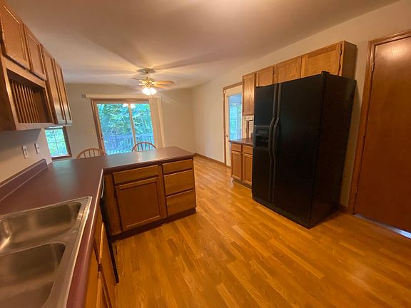 Kitchen view towards back deck