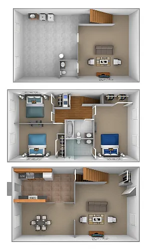 Floor plan 3 Bedroom 2.5 Bathroom